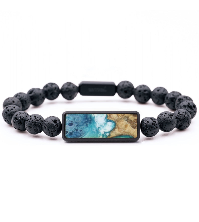Lava Bead Wood Bracelet - Kaleb (Coastal, 760739)