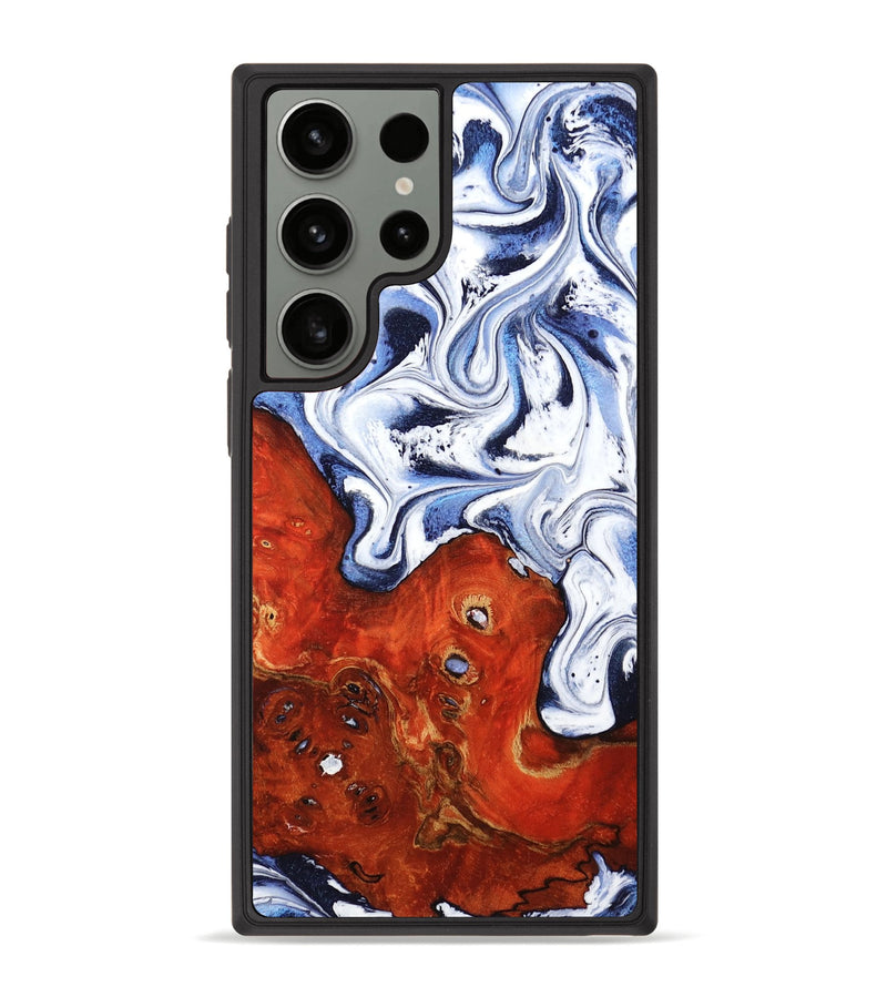 Galaxy S23 Ultra Wood Phone Case - Kristal (Blue, 761020)