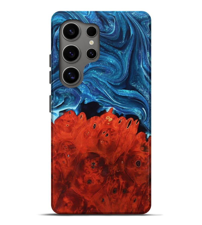 Galaxy S25 Ultra Wood Live Edge Phone Case - Wallace (Blue, 761104)