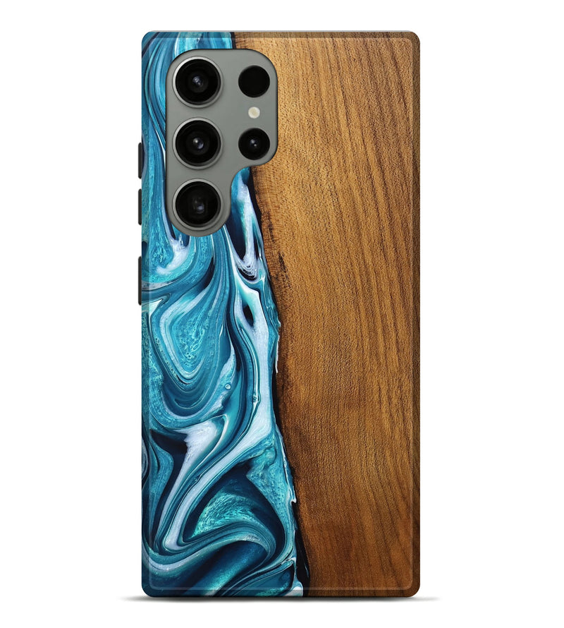 Galaxy S23 Ultra Wood Live Edge Phone Case - Jamie (Blue, 761109)
