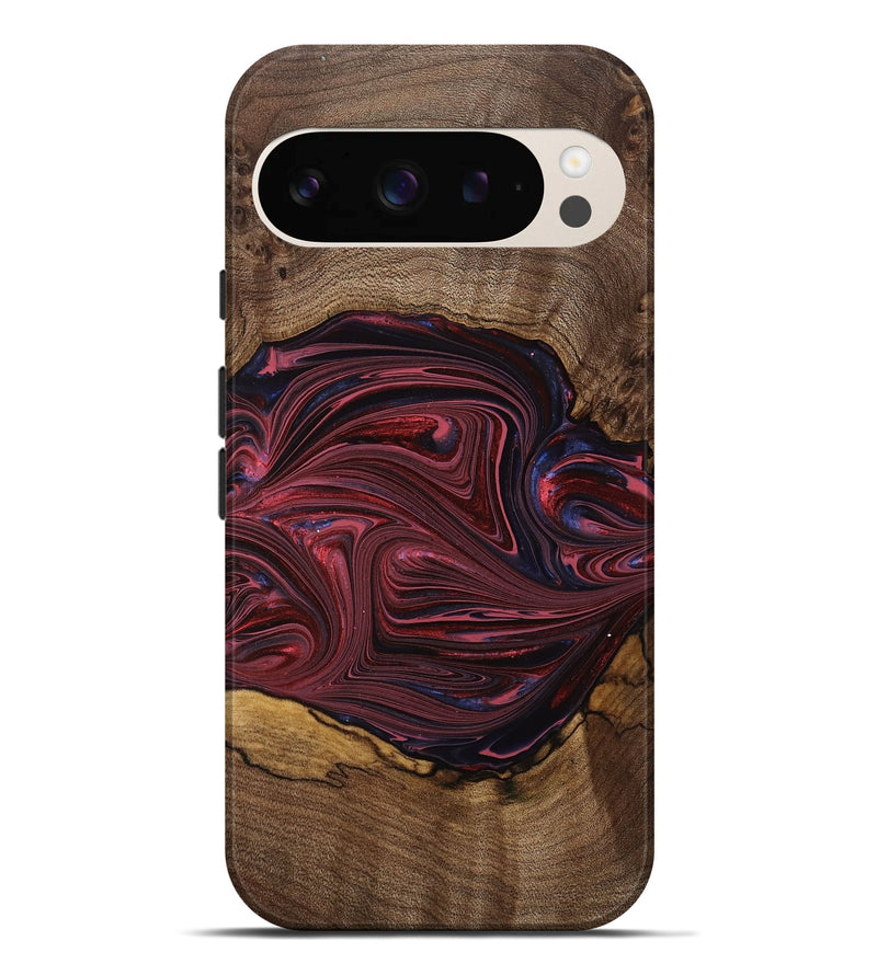 Pixel 9 Pro XL Wood Live Edge Phone Case - Dillion (Red, 761117)