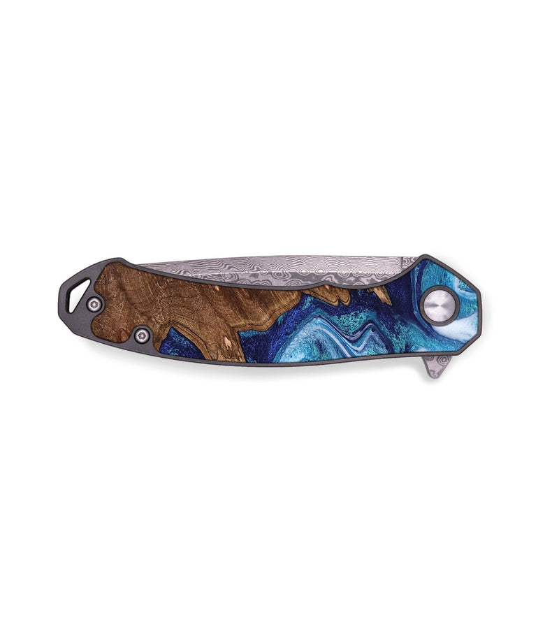 EDC Wood Pocket Knife - Cheryl (Blue, 761196)