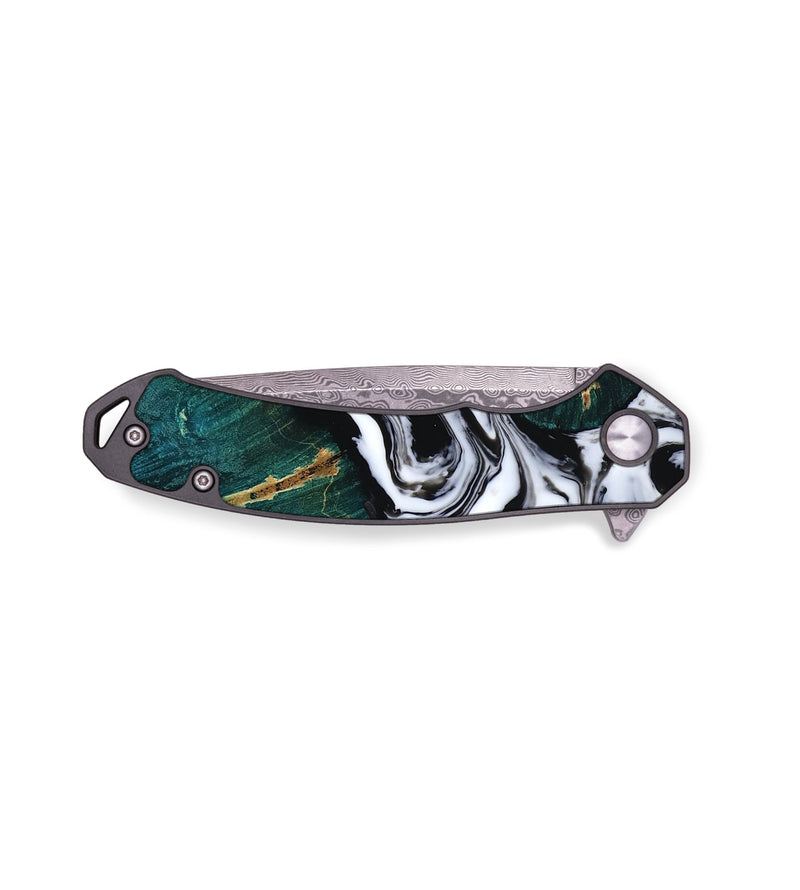 EDC Wood Pocket Knife - Saniyah (Black & White, 761386)