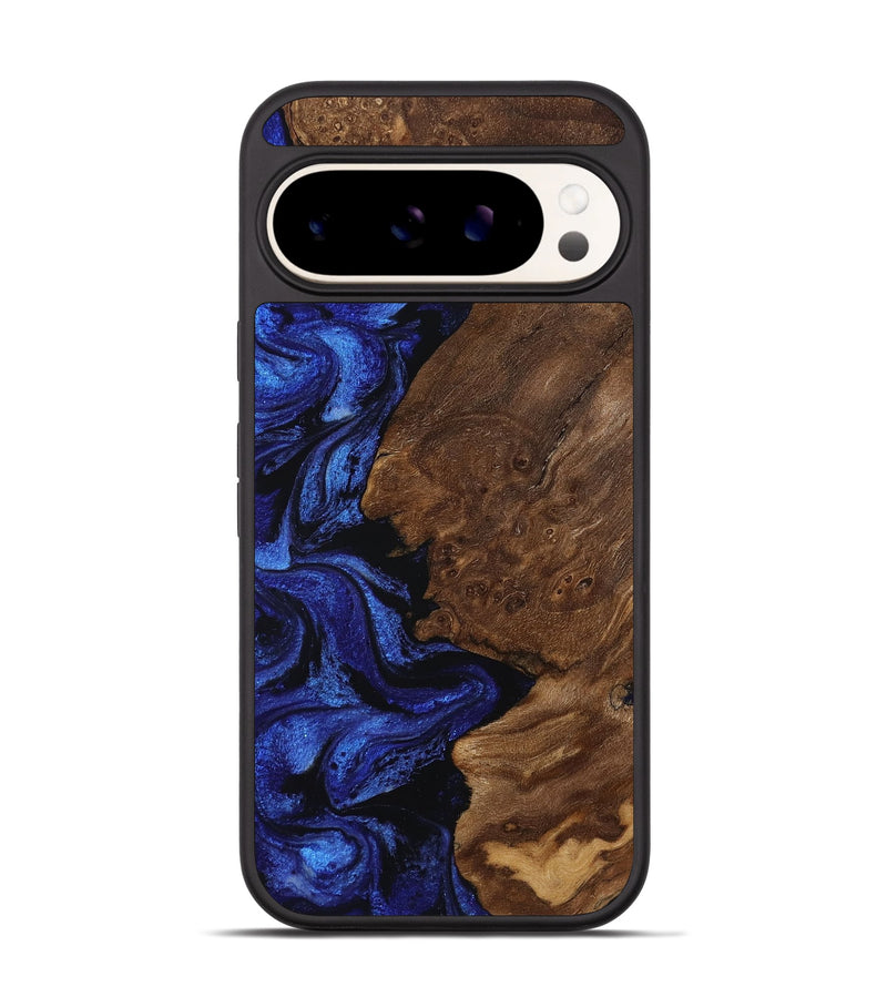 Pixel 9 Wood Phone Case - Allison (Blue, 761429)