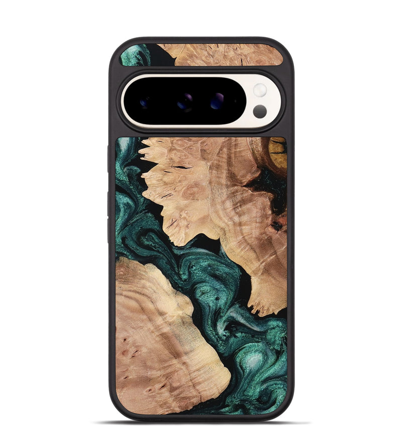 Pixel 9 Wood Phone Case - Polly (Green, 761607)