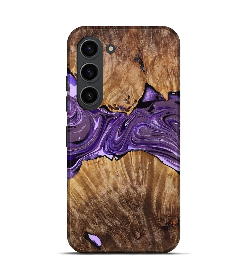 Galaxy S23 Wood Live Edge Phone Case - Lessie (Purple, 761678)
