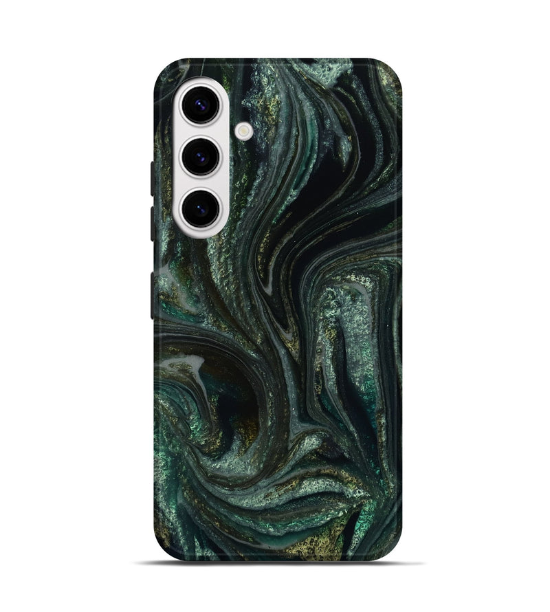 Galaxy S25 ResinArt Live Edge Phone Case - Ronnie (Green, 762286)