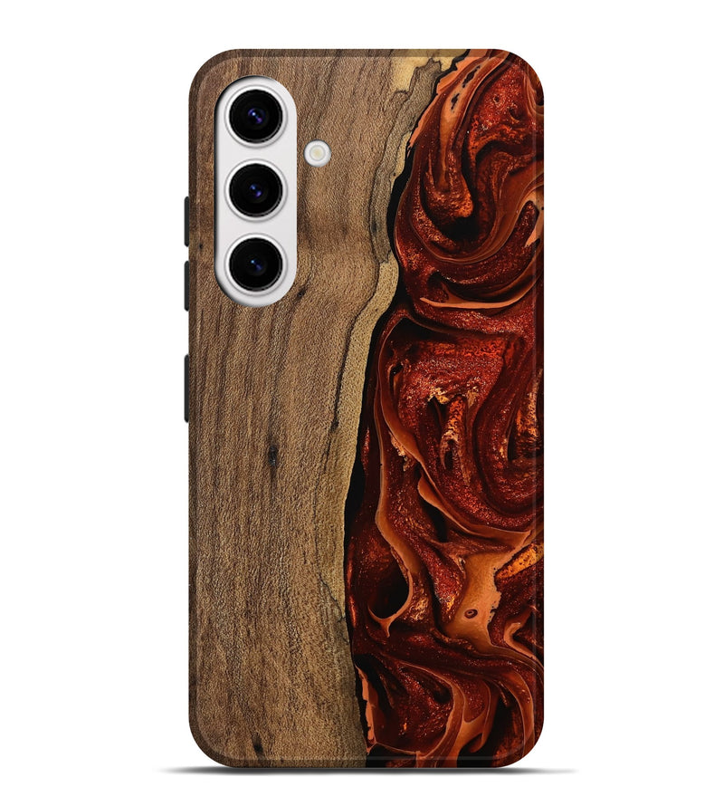 Galaxy S25 Plus Wood Live Edge Phone Case - Jayden (Red, 762312)