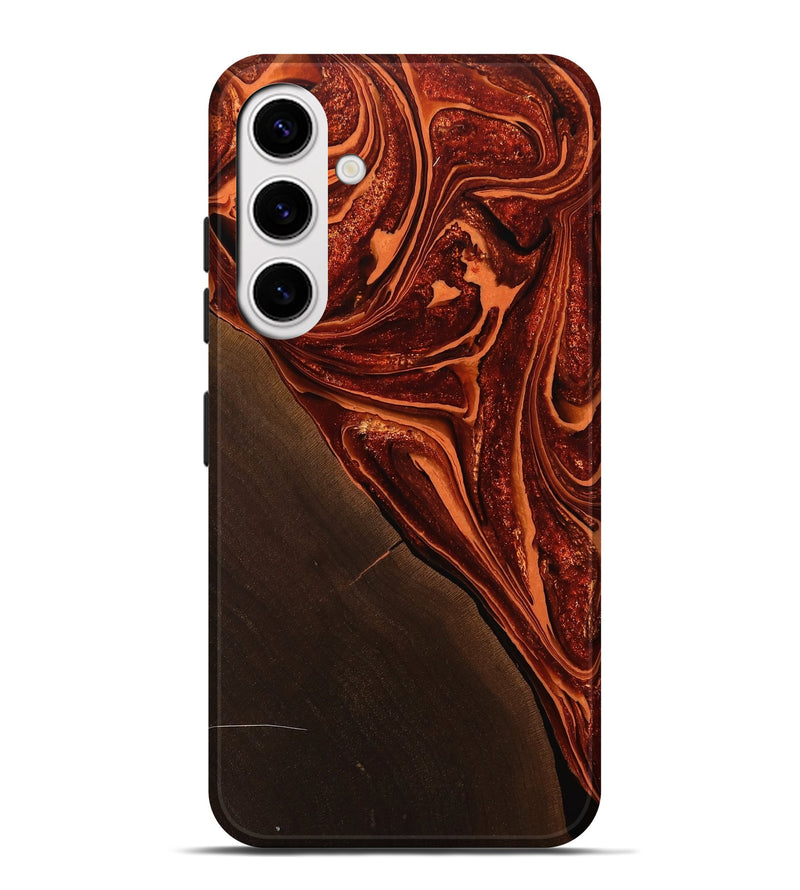 Galaxy S25 Plus Wood Live Edge Phone Case - Mallory (Red, 762313)