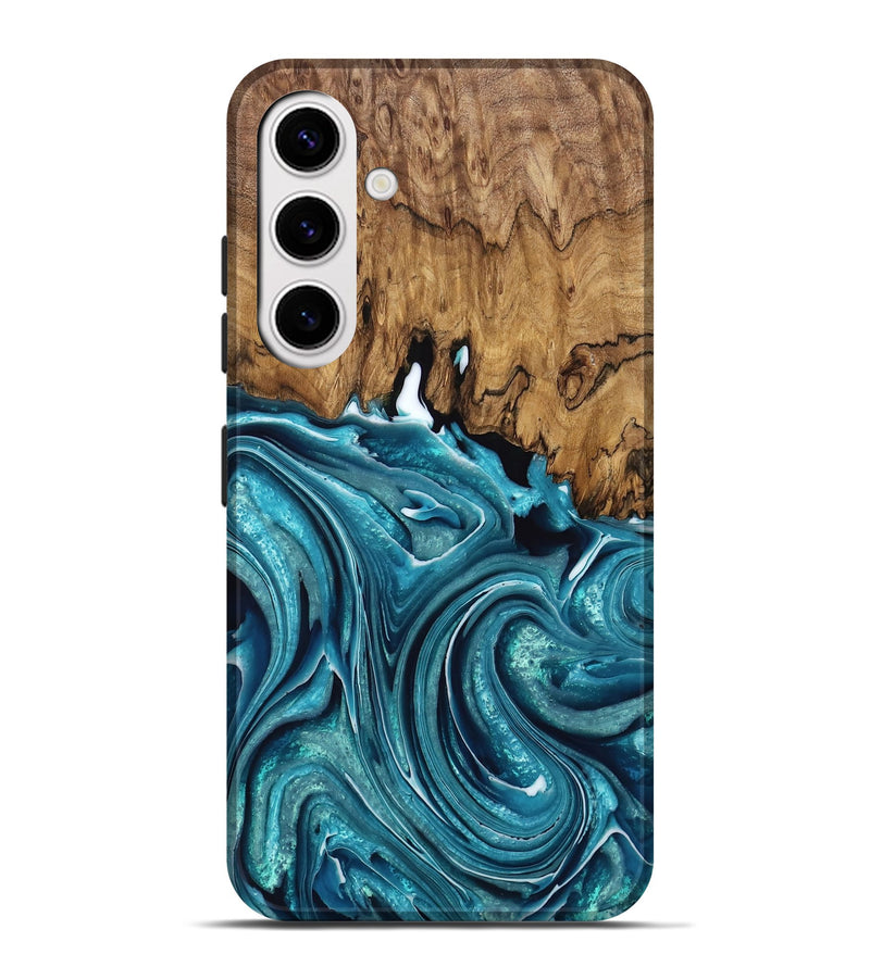 Galaxy S25 Plus Wood Live Edge Phone Case - Loyal (Blue, 762326)