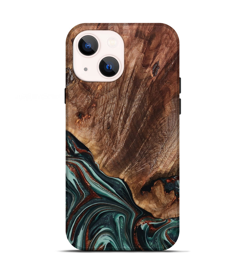 iPhone 13 Wood Live Edge Phone Case - Troy (Green, 762430)