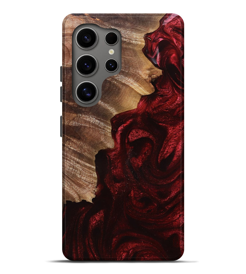 Galaxy S25 Ultra Wood Live Edge Phone Case - Maggie (Red, 762434)