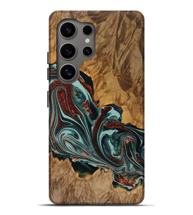 Galaxy S25 Ultra Wood Live Edge Phone Case - Vesta (Green, 762443)