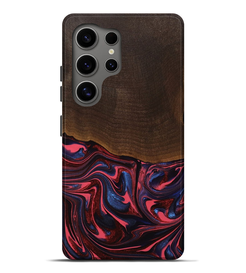 Galaxy S25 Ultra Wood Live Edge Phone Case - Jireh (Red, 762729)