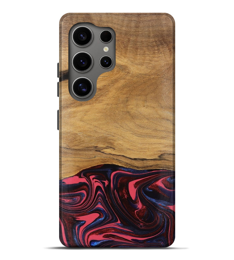 Galaxy S25 Ultra Wood Live Edge Phone Case - Mintie (Red, 762731)