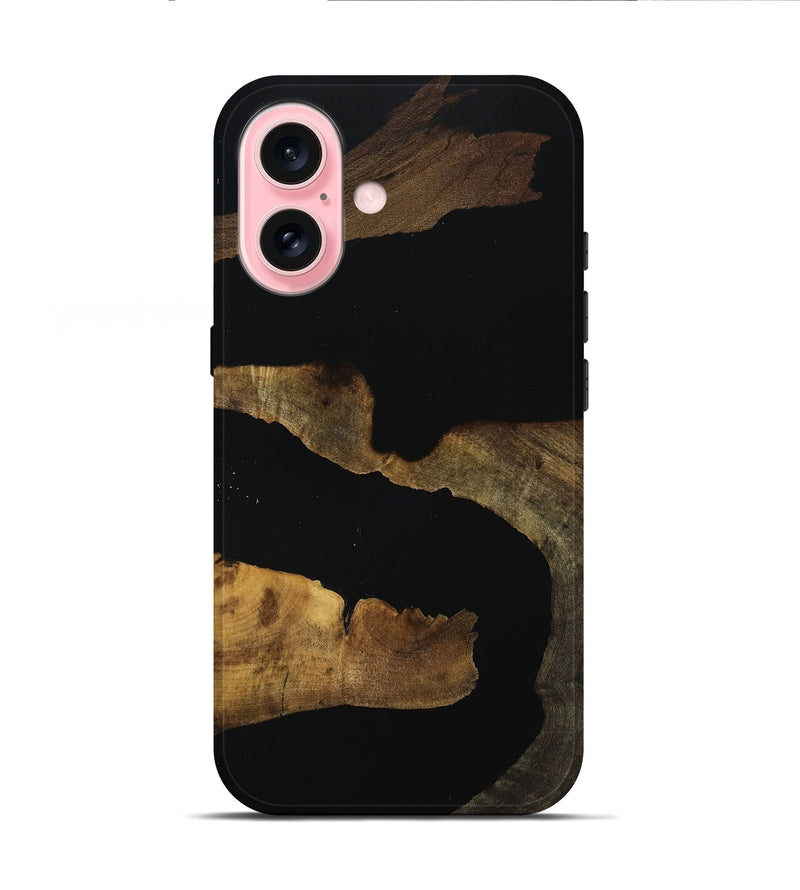 iPhone 16 Wood Live Edge Phone Case - Mozelle (Wood Burl, 762738)