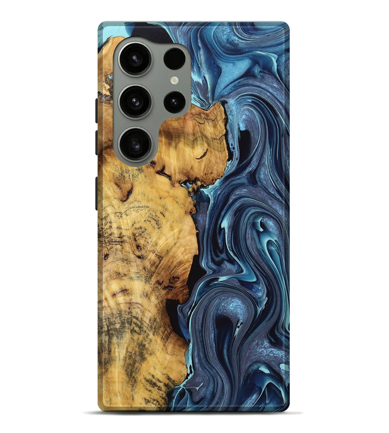 Galaxy S24 Ultra Wood Live Edge Phone Case - Joslyn (Blue, 763057)
