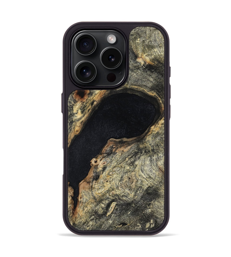 iPhone 16 Pro Wood Phone Case - Elijah (Wood Burl, 763259)