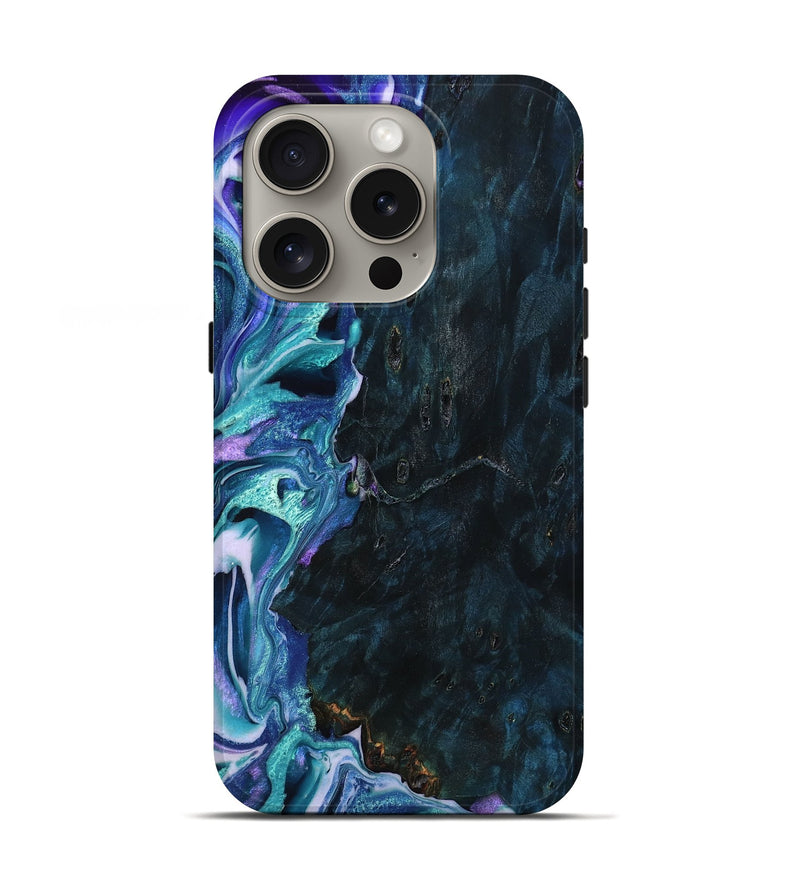 iPhone 16 Pro Wood Live Edge Phone Case - Jeremie (Purple, 763512)