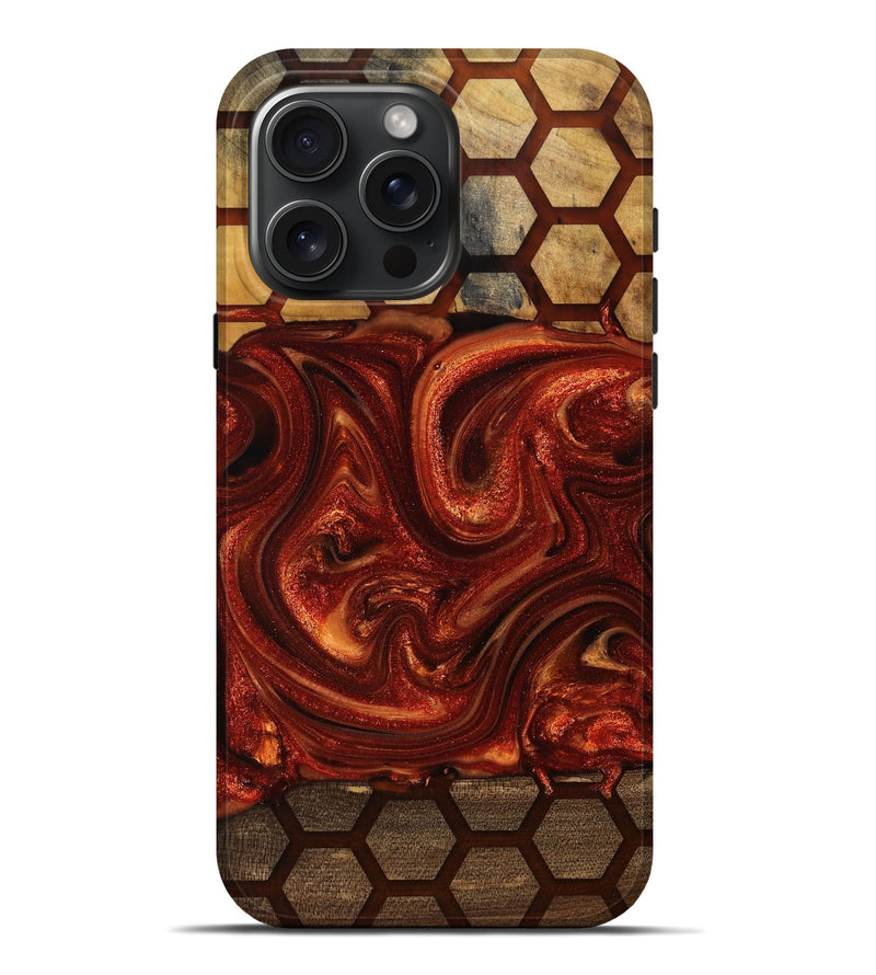iPhone 16 Pro Max Wood Live Edge Phone Case - Alesha (Pattern, 763517)
