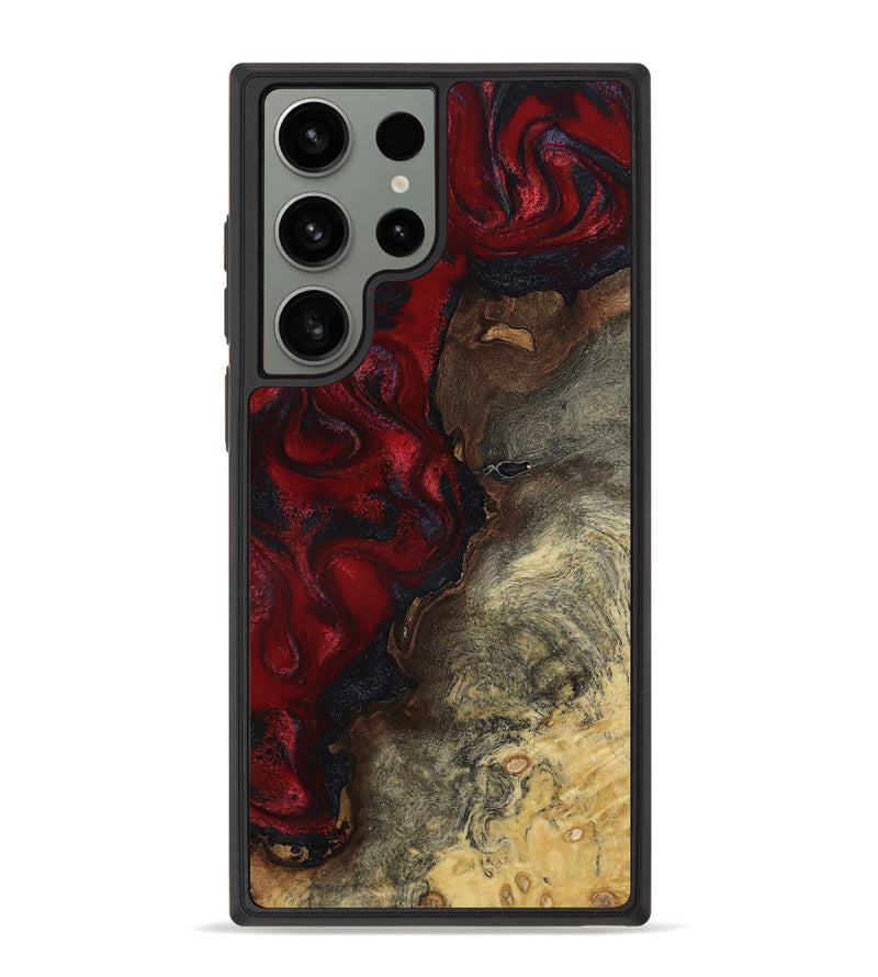 Galaxy S23 Ultra Wood Phone Case - Kristal (Red, 763571)