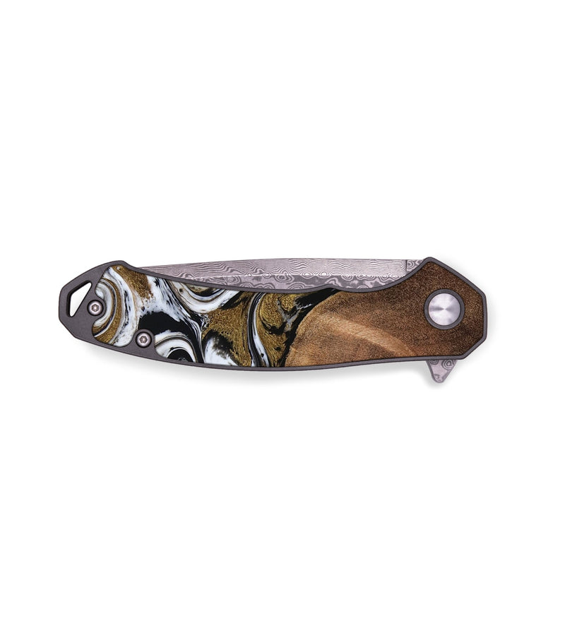 EDC Wood Pocket Knife - Willard (Black & White, 764032)