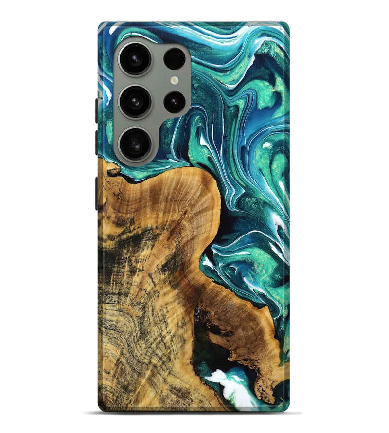 Galaxy S24 Ultra Wood Live Edge Phone Case - Cicero (Green, 764100)