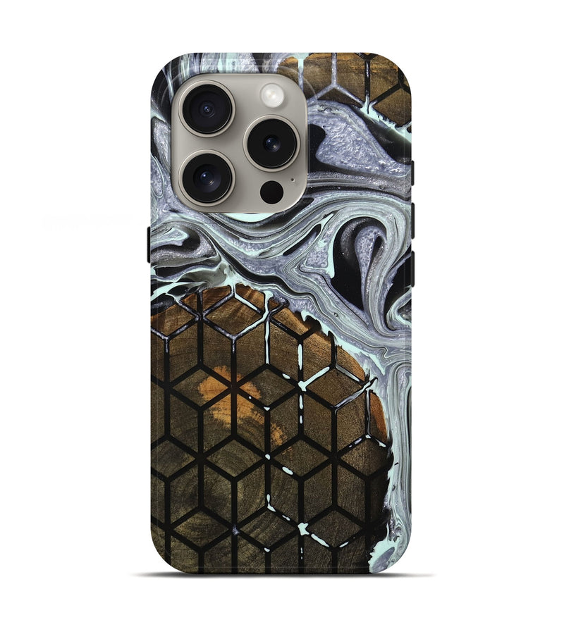 iPhone 16 Pro Wood Live Edge Phone Case - Tomika (Pattern, 764105)