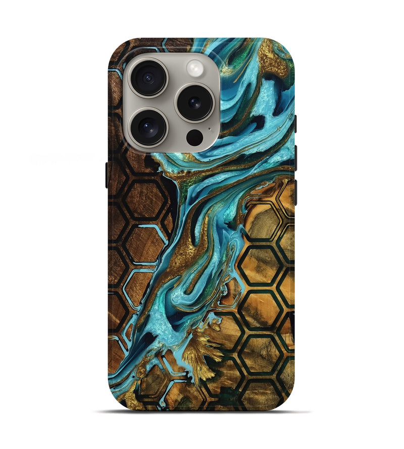 iPhone 16 Pro Wood Live Edge Phone Case - Miles (Pattern, 764109)