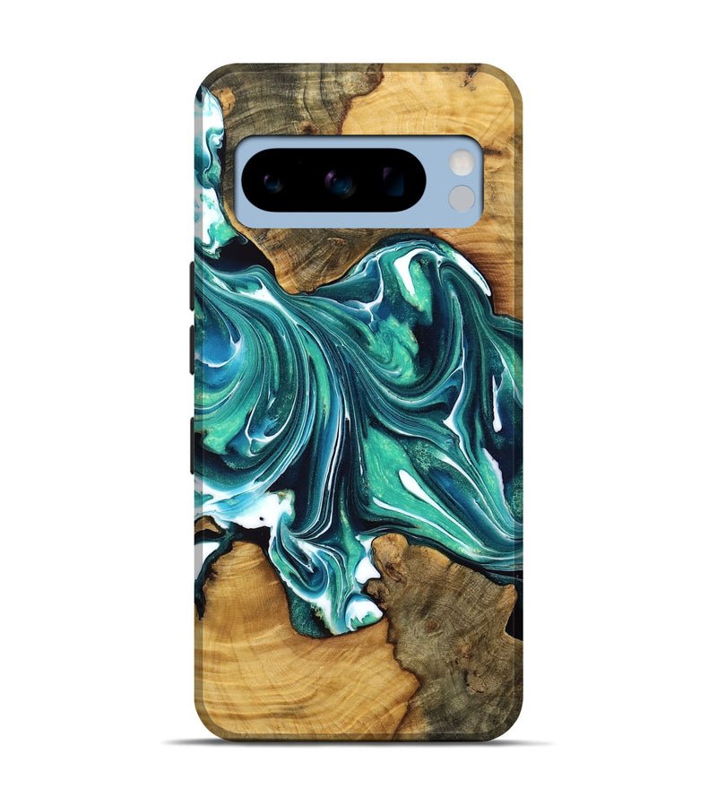 Pixel 8 Pro Wood Live Edge Phone Case - Demi (Green, 764110)