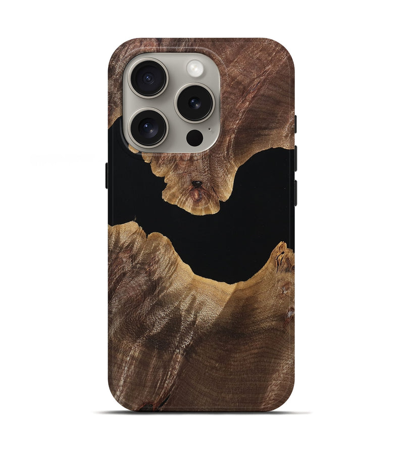 iPhone 16 Pro Wood Live Edge Phone Case - Celeste (Wood Burl, 764118)