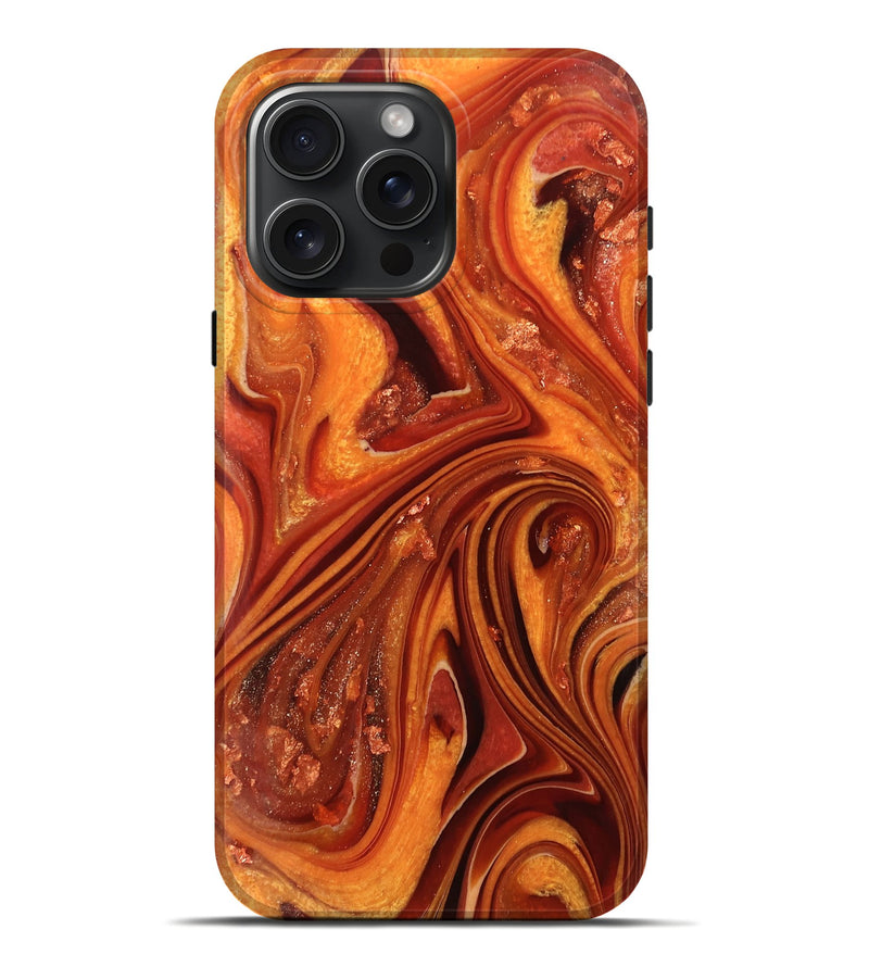 iPhone 16 Pro Max ResinArt Live Edge Phone Case - Reed (Red, 764119)