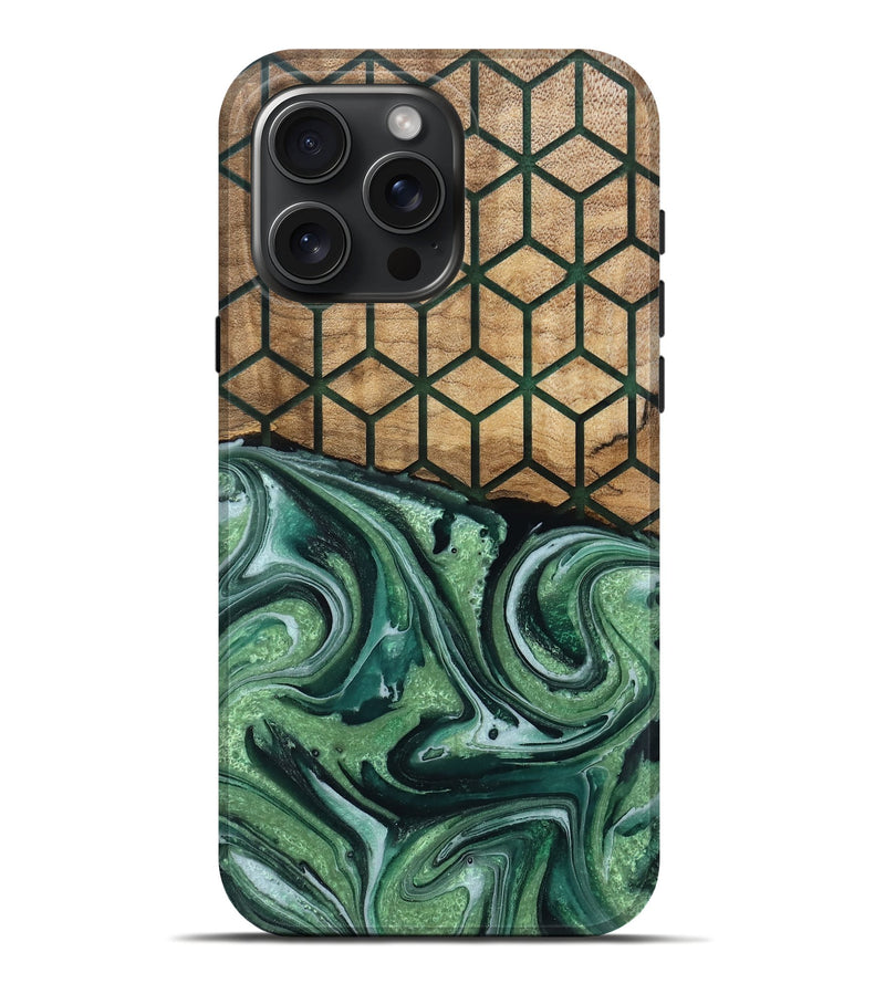 iPhone 16 Pro Max Wood Live Edge Phone Case - Patty (Pattern, 764122)