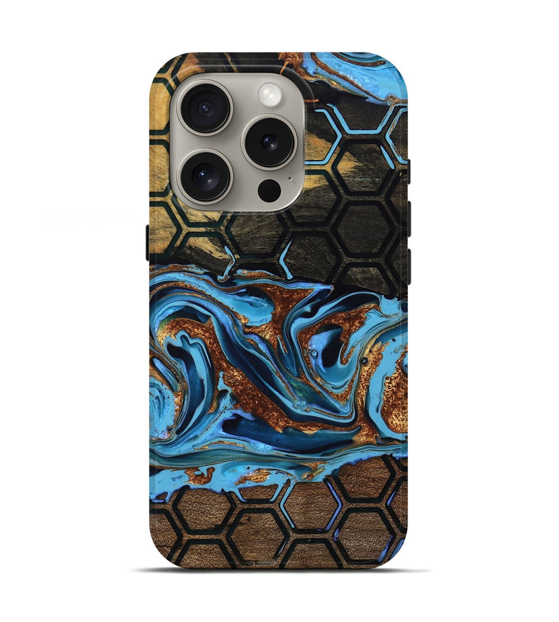 iPhone 16 Pro Wood Live Edge Phone Case - Lora (Pattern, 764215)