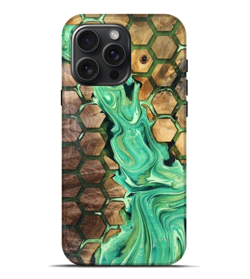 iPhone 16 Pro Max Wood Live Edge Phone Case - Dorsey (Pattern, 764222)