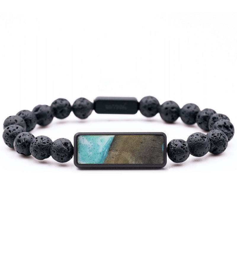 Lava Bead Wood Bracelet - Cheyanne (Coastal, 764403)
