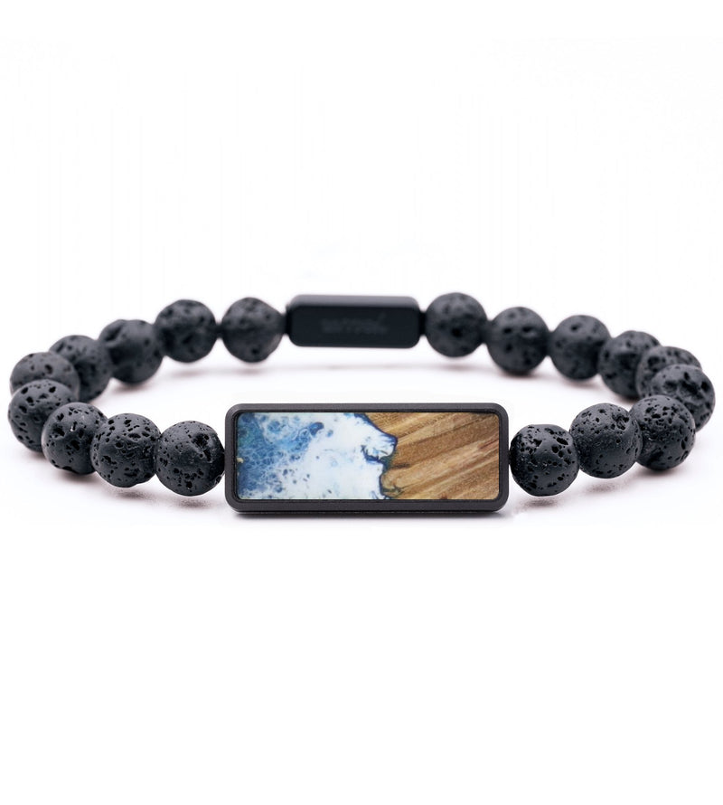 Lava Bead Wood Bracelet - Patrick (Coastal, 764418)