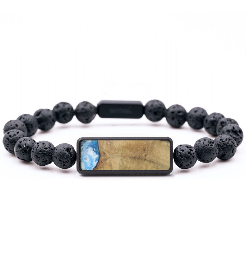 Lava Bead Wood Bracelet - Constance (Coastal, 764438)