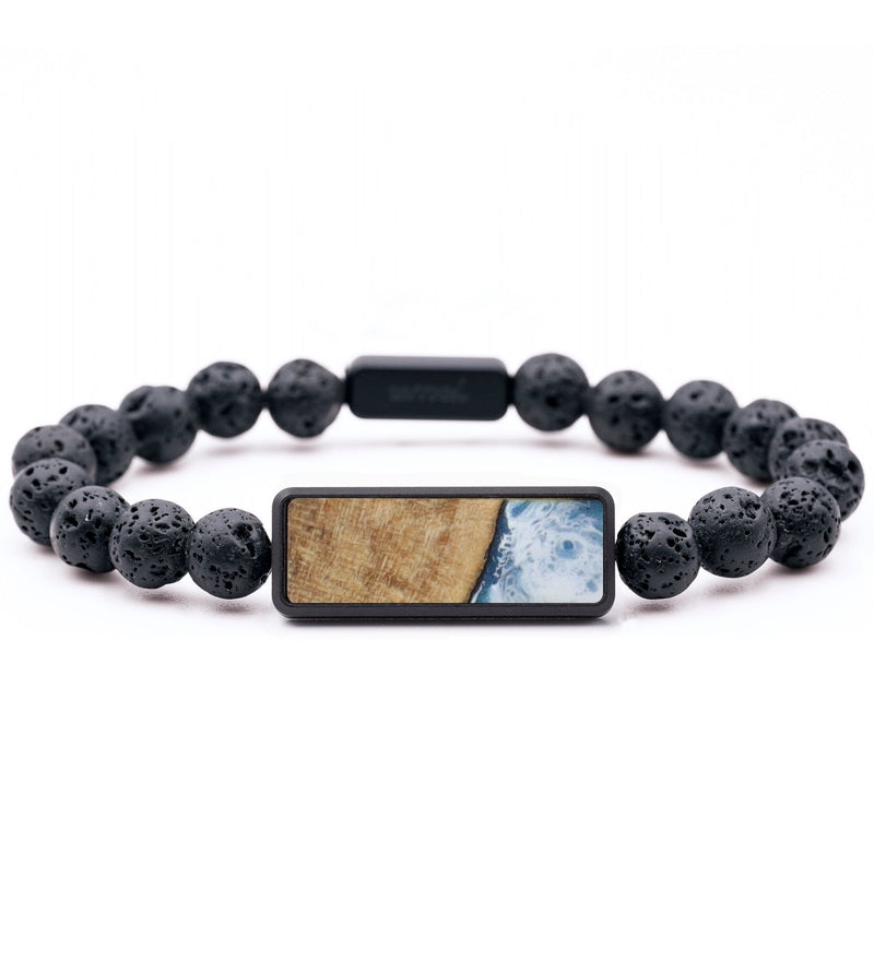 Lava Bead Wood Bracelet - Aubree (Coastal, 764439)