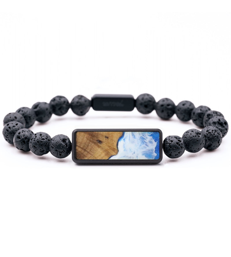 Lava Bead Wood Bracelet - Lee (Coastal, 764441)