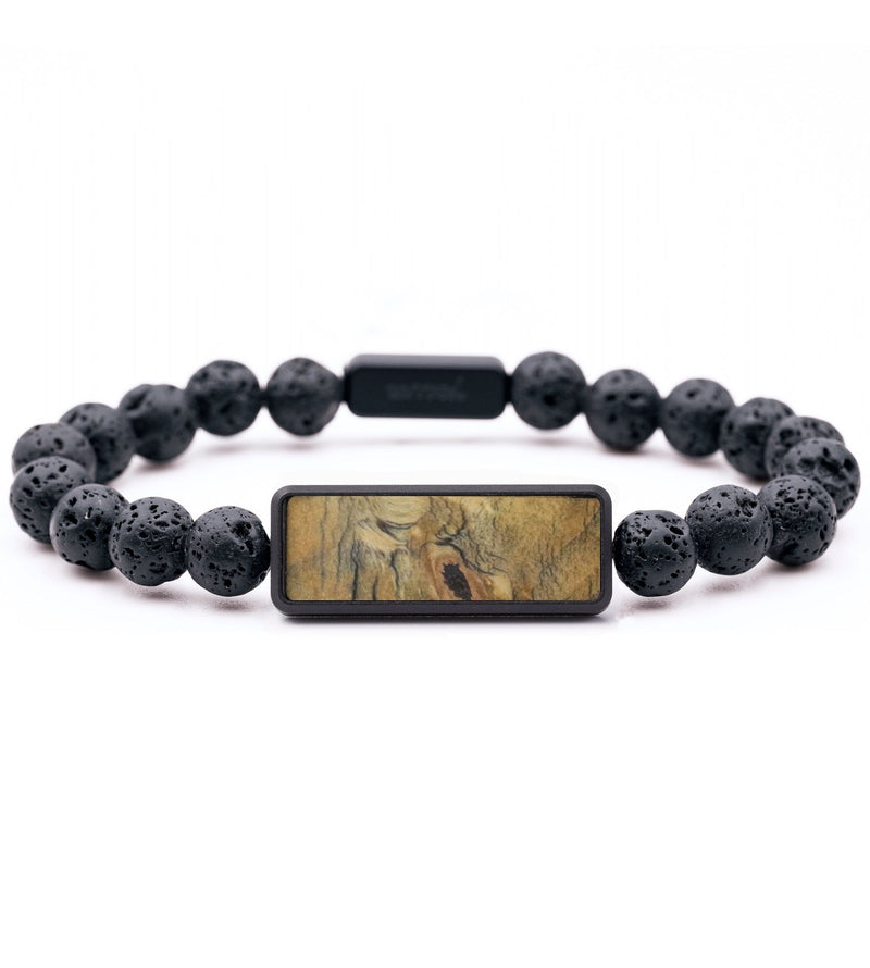 Lava Bead Wood Bracelet - Marcus (Wood Burl, 764521)