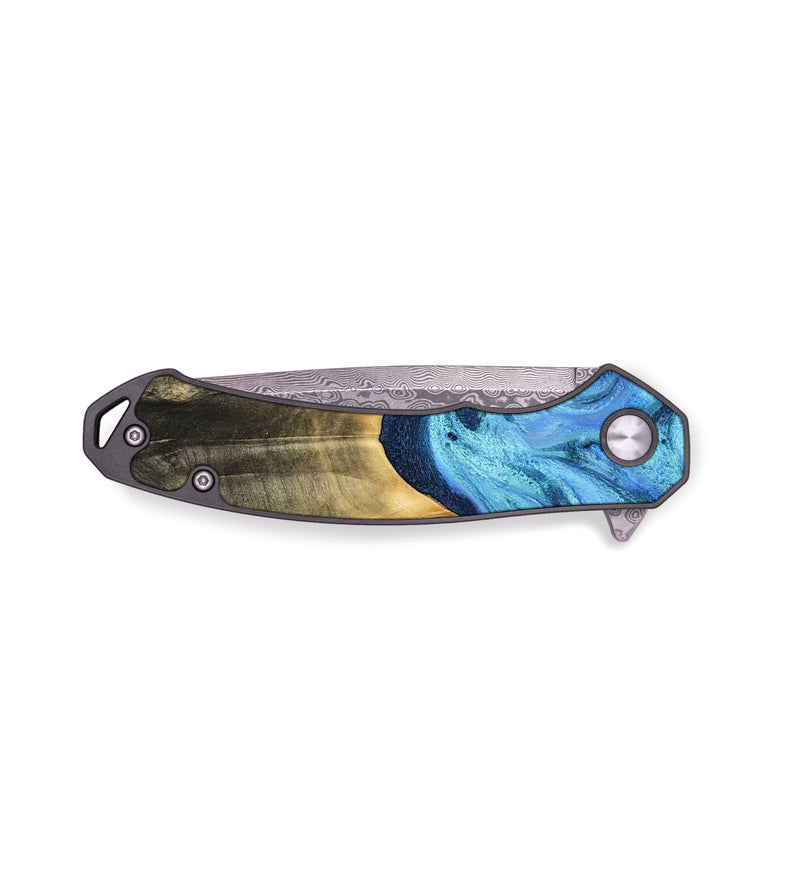 EDC Wood Pocket Knife - Joziah (Blue, 764543)