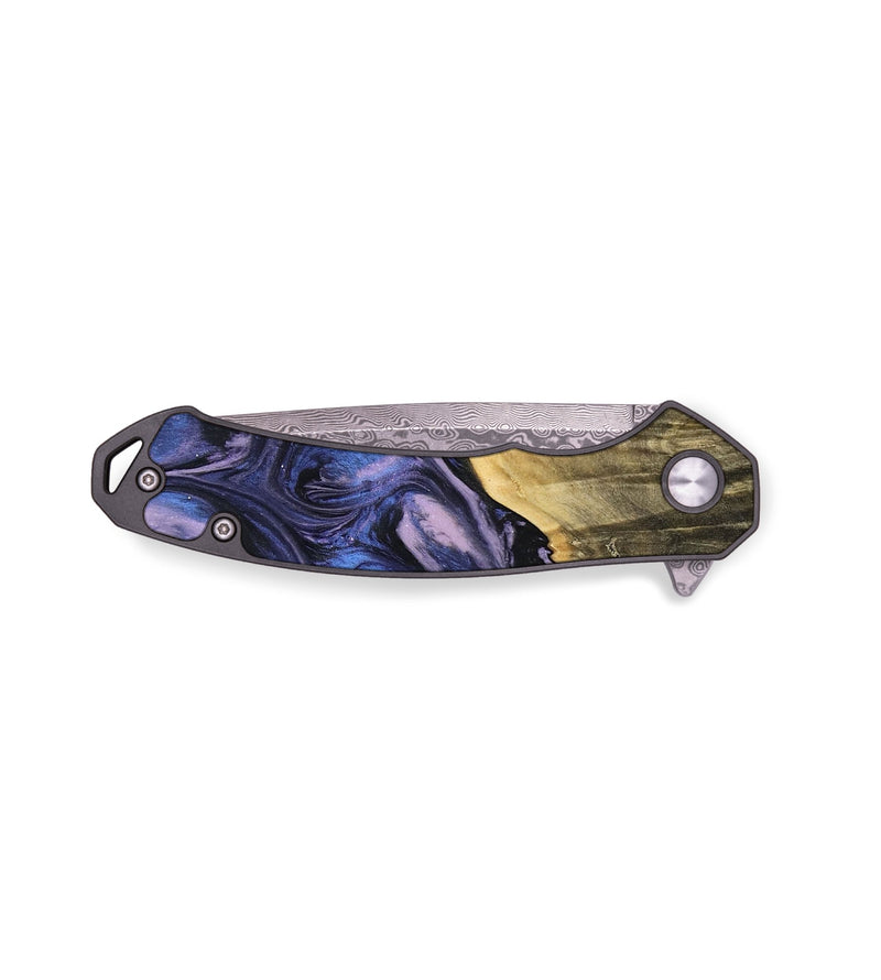 EDC Wood Pocket Knife - Faith (Blue, 764556)