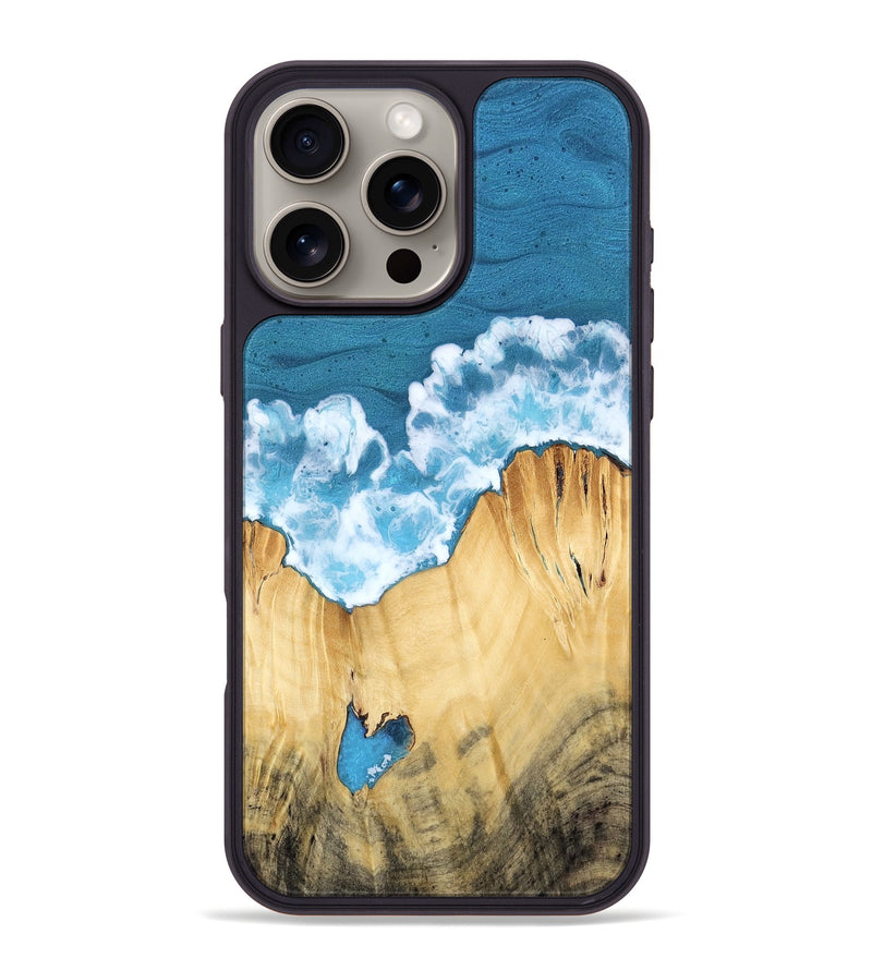iPhone 16 Pro Max Wood Phone Case - Emerald (Coastal, 764757)