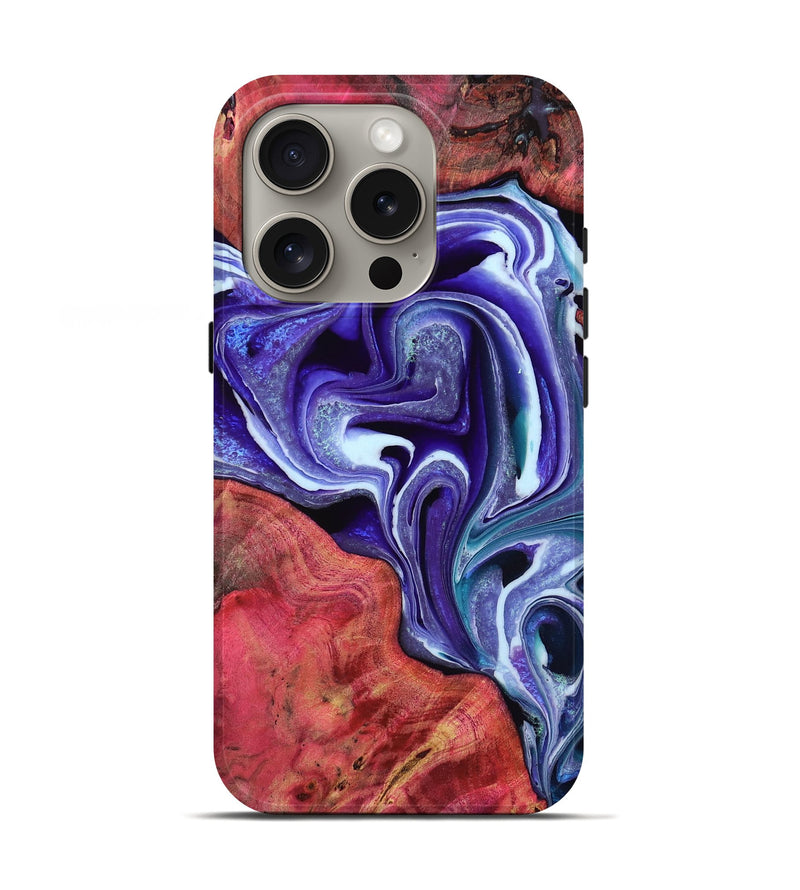 iPhone 16 Pro Wood Live Edge Phone Case - Kenzie (Purple, 764892)