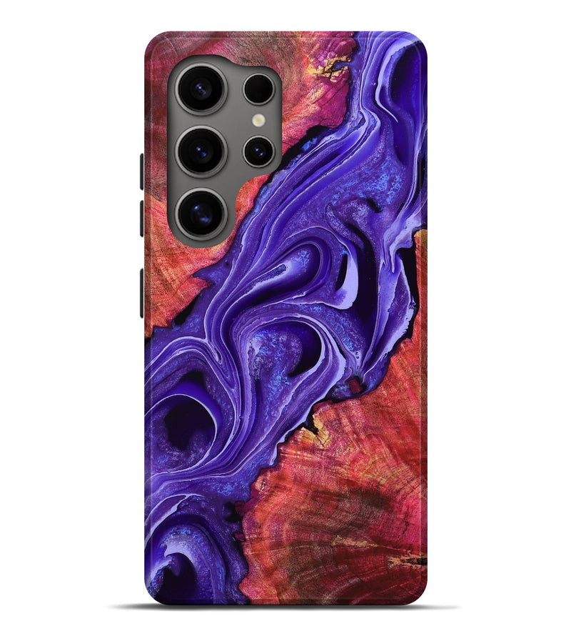 Galaxy S25 Ultra Wood Live Edge Phone Case - Kim (Purple, 764897)