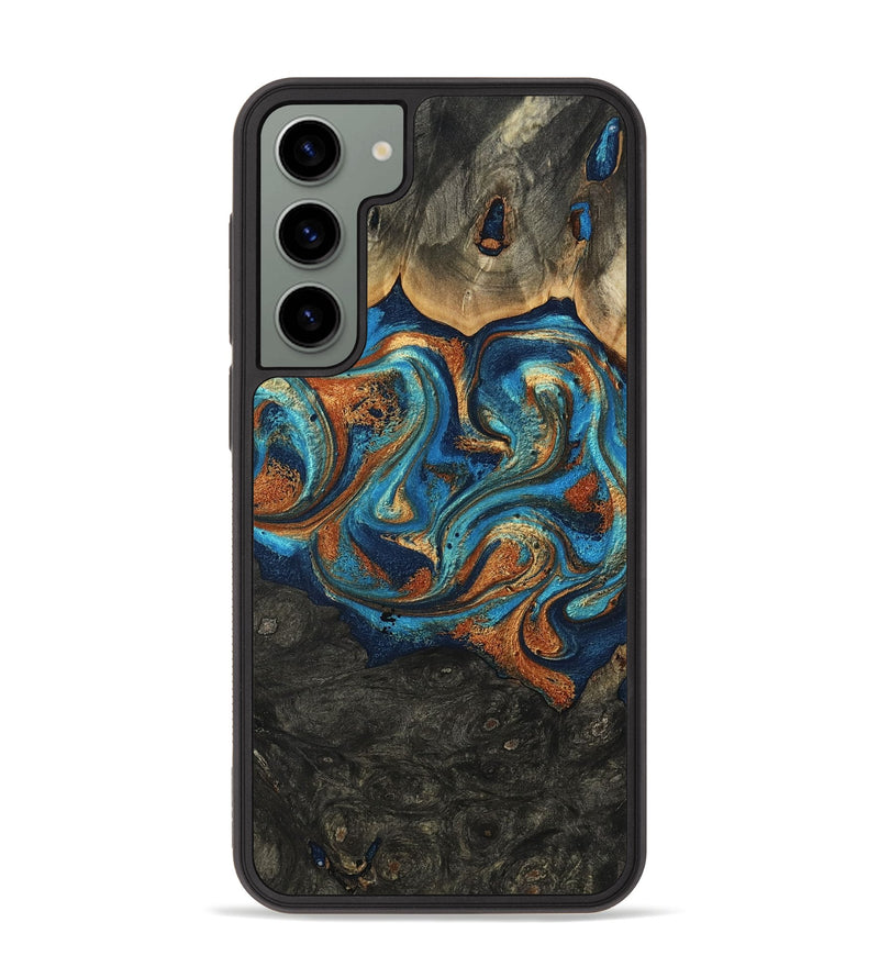Galaxy S23 Plus Wood Phone Case - Kellie (Teal & Gold, 764919)