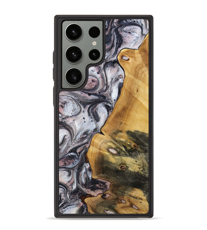 Galaxy S23 Ultra Wood Phone Case - Casen (Black & White, 765047)