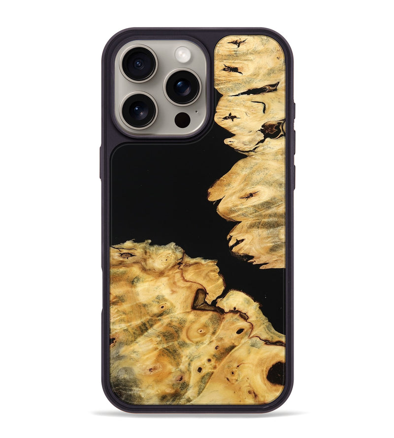 iPhone 16 Pro Max Wood Phone Case - Emerald (Wood Burl, 765211)