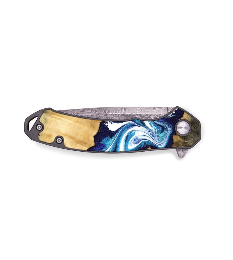 EDC Wood Pocket Knife - Danita (Blue, 765229)